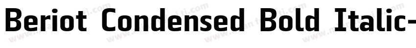 Beriot Condensed Bold Italic字体转换